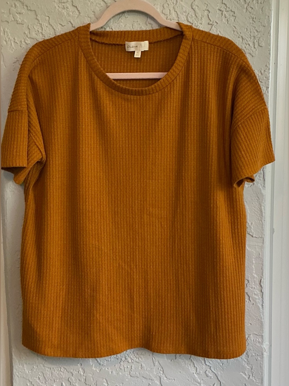 Perfect Peach Soft Ribbed short sleeve top